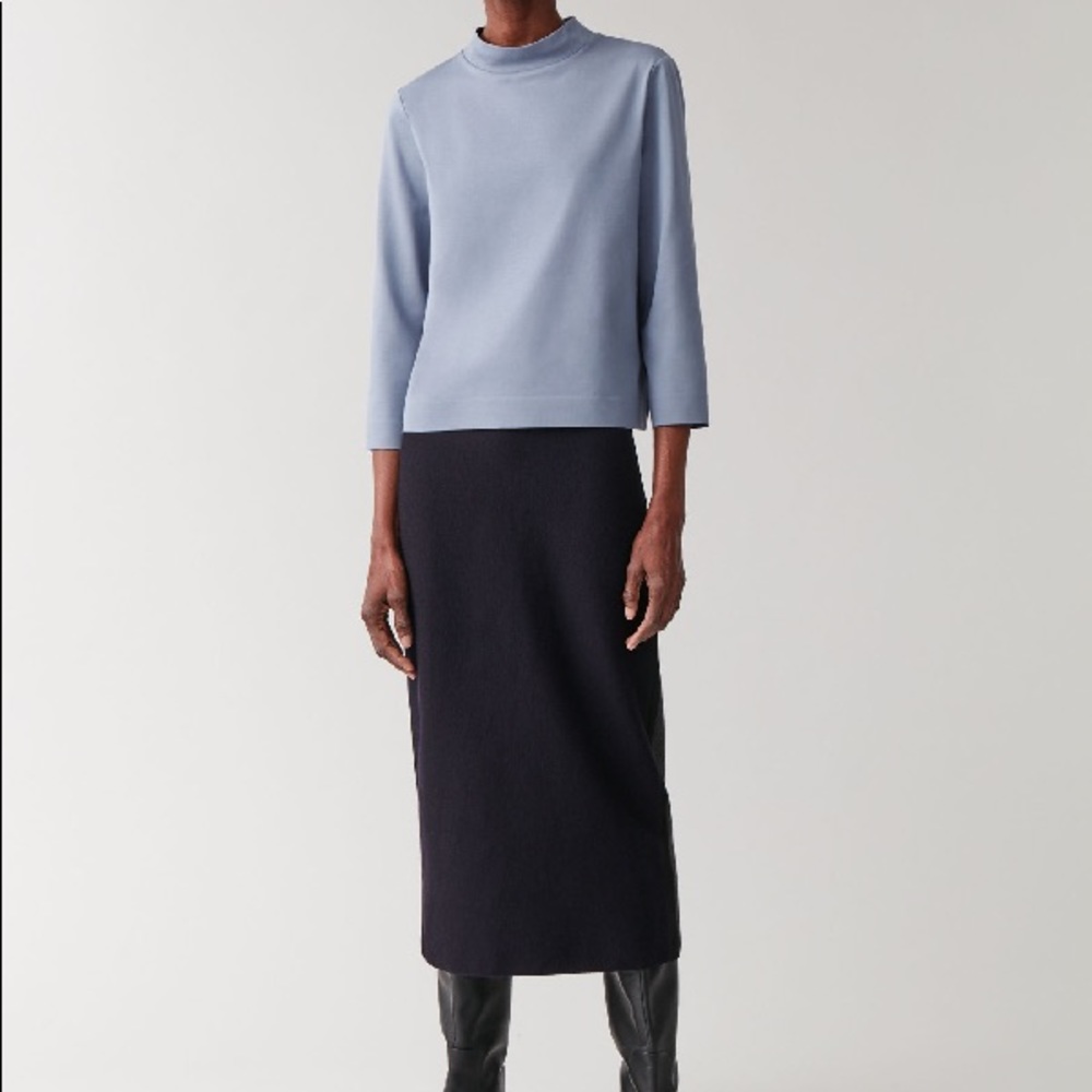 COS mock neck cotton top